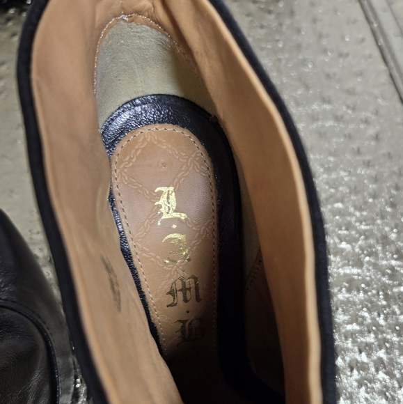 BLACK L.A.M.B. STILETTO BOOTIES 🖤💛 - Picture 9 of 13